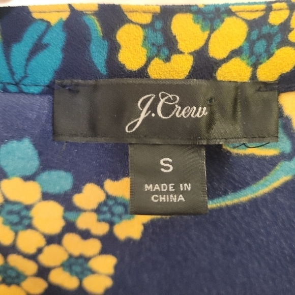 J. Crew Golden Floral Belted Wrap Top Size Small - Picture 3 of 5
